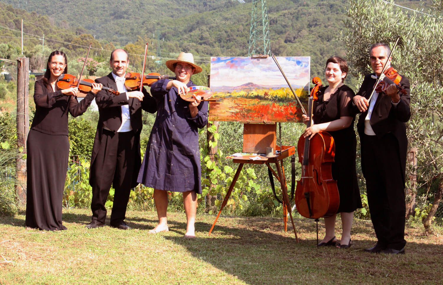 Live Wedding Painter Tuscany Florence Chianti Siena